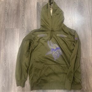NFL Olive Green Hoodie with Purple Logo